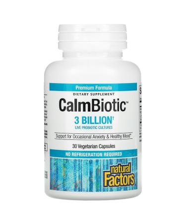 Natural Factors Calm Biotic - 3 Billion CFU Probiotic 30 Veggie Capsules - Buy Online on GoSupps.com