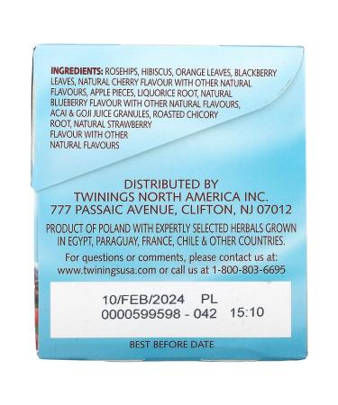 Buy Twinings Herbal Tea Berry Fusion - Caffeine Free 20 Tea Bags (1.41 oz) | Refreshing Blend - Buy Online on GoSupps.com