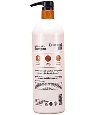 Oliology Coconut Oil Shampoo Nutrient Rich Shampoo Restores Damaged & Lifeless Hair | Botanically Infused | Provides Intense Shine | Nourishing | Made in USA Paraben Free & Cruelty Free (32 oz) - Buy Online on GoSupps.com