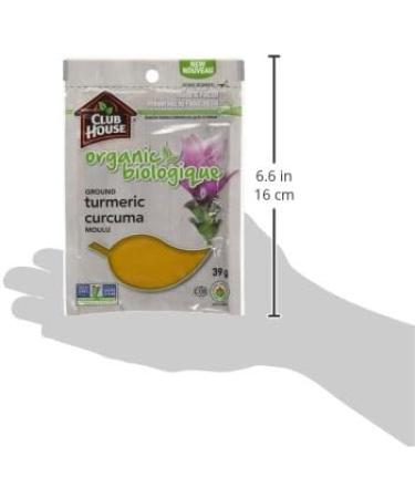 Club House Quality Natural Herbs & Spices Organic Ground Turmeric 39g - Buy Online on GoSupps.com