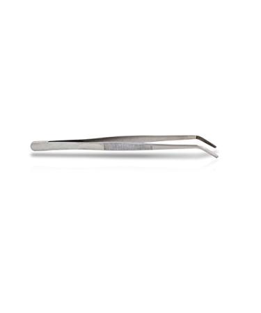 Tweezers curved 20 cm stainless steel feeding tweezers angled