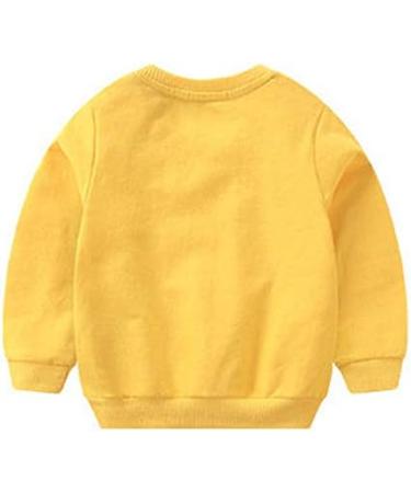 Taigood Boys Cotton Sweatshirt | Long Sleeve T-Shirt Pullover | Ages 1-7 Years | Yellow | Autumn/Winter - Buy Online on GoSupps.com
