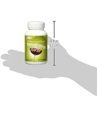 Enzymatic Therapy Resveratrol Forte 125 mg | 60 Veg Capsules - Antioxidant Support - Buy Online on GoSupps.com