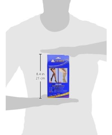 ITA-MED 25-35 mmHg H-306 Open Toe Thigh High Compression Stockings - 3 Pack Black for Optimal Leg Support - Buy Online on GoSupps.com