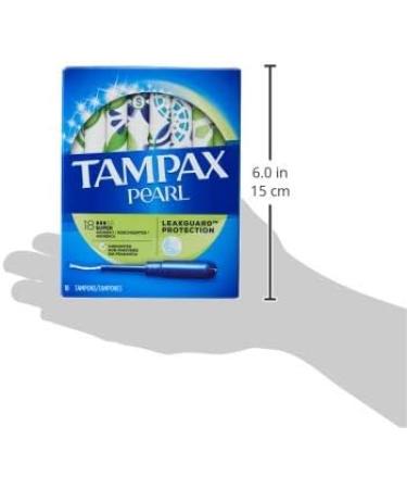 Tampax Pearl Tampons Super Absorbency Unscented, 18 Count - Buy Online on GoSupps.com