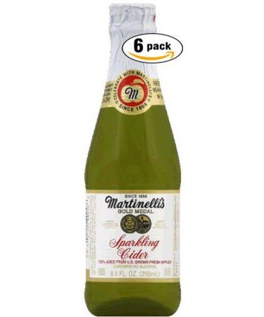 Martinelli's Gold Medal Sparkling Cider, 8.4 OZ Jar (Pack of 6, Total of 50.4 Oz)