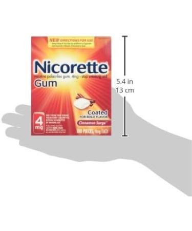 Nicorette Gum 100 Pieces 4mg | Cinnamon Surge Flavor | Stop Smoking Aid - Buy Online on GoSupps.com