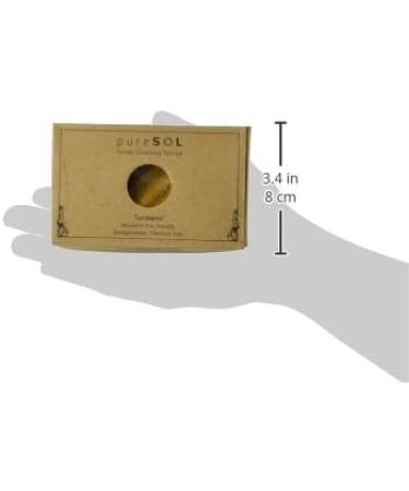 Pure SOL Konjac Exfoliating Bath Sponge - Turmeric Exfoliating Sponge for Brightening and Deep Cleansing | Clean Pores, Remove Impurities - 100% Natural for All Skin Types - Buy Online on GoSupps.com