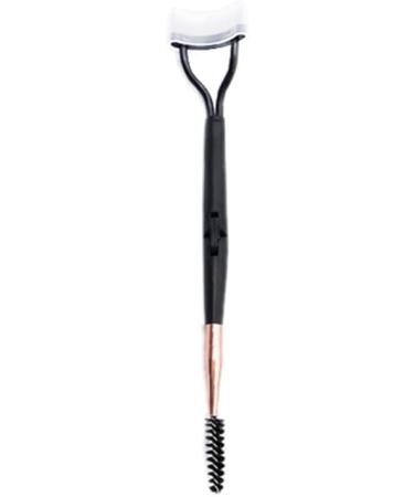 Simple And Convenient Makeup Brush Cosmetic brush Double-end Eyelash Comb Arced Steel Teeth with Angled Brow Brush/Eyeliner Brush eyebrow brush Black - Buy Online on GoSupps.com