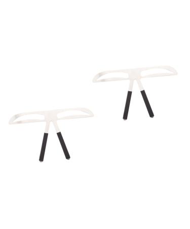 Didiseaon 2pcs Tools Grooming Stencil Three-point Eyebrow Ruler Brow Stencils Mold Eyebrow Shape Calipers Miss mediumx2pcs As Shownx2pcs