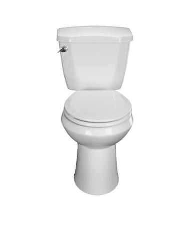 Centoco 700-001 Round Wooden Toilet Seat - Heavy Duty Molded Wood with Centocore Technology - White | Standard Size - Buy Online on GoSupps.com