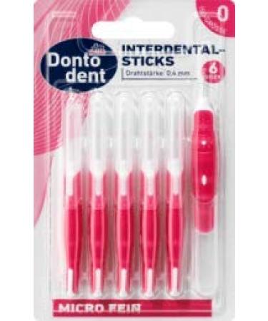 Dontodent Interdental Brushes Pink 0.4 mm ISO 0 6 brushes