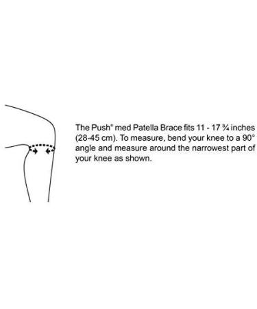PUSH med Patella Brace for Knee Pain - Comfortable Support for Patella Tendon, Relief from Patella Pain, Jumper's Knee, and Osgood Schaltter's Disease - Buy Online on GoSupps.com