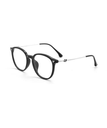 Fuqinqingoz retro round anti-blue light reading glasses glasses anti-eye computer reader ultra-light flat light level (color: C2 size: +0.00) +0.00 C2