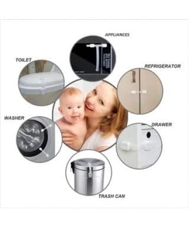 Child Safety Cabinet Locks - (6Pack) Including (6 Extra 3M Tape) Baby Proofing Latches to Drawer-Door Fridge-Oven-Toilet Seat-Kitchen-Cupboard Appliance Can with 3M Adhesive - Adjustable Strap - Buy Online on GoSupps.com