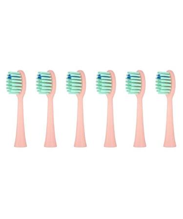 NELL&WELL 6 Pieces Replacement Toothbrush Heads for NW-006/NW-007 Sonic Electric Toothbrush (Pink)