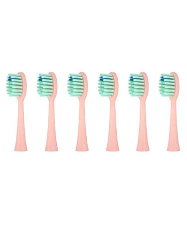 NELL&WELL 6 Pieces Replacement Toothbrush Heads for NW-006/NW-007 Sonic Electric Toothbrush (Pink)