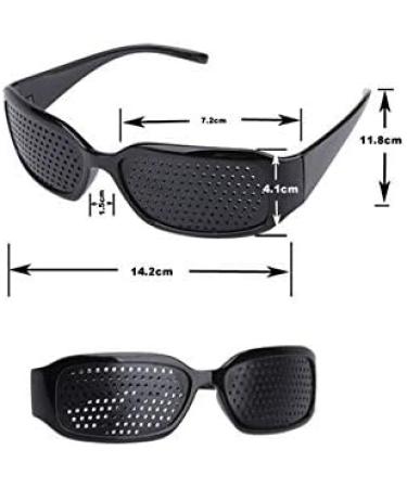Pinhole Glasses for Eye Training | Black Mesh Glasses with Foldable Temples - Relaxation & Vision Improvement - Buy Online on GoSupps.com