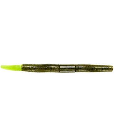 YUM Dinger Classic Worm Bass Fishing Lure 8 Count - Green Pumpkin/Chartreuse 5 - Texas Rigged, Wacky Style, Carolina Rigged - Soft Plastic for All-Purpose Fishing - Buy Online on GoSupps.com