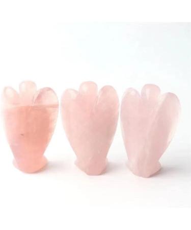 Natural Crystal Craft Hand Carved Crystal Angel Wings Rose Quartz Angel 2 inches Room Decoration Stone Mineral Specimen - Buy Online on GoSupps.com