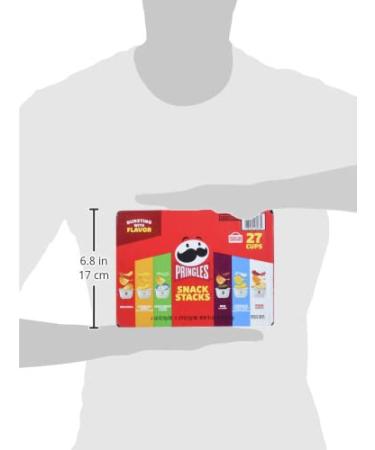 Pringles Snack Stacks Variety Pack - 27 Cups, 6 Flavors - Perfect Office & Kids Lunch Snacks - Buy Online on GoSupps.com