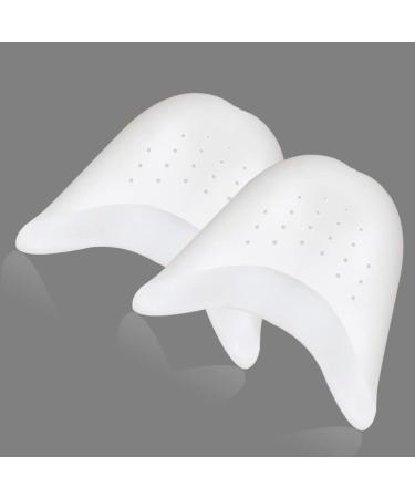 NOLITOY Silicone Gel Toe Caps - High Heel Shoe Toe Protectors for Women - Soft Ballet Pointe Dance Pads with Holes - 1 Pair White - Buy Online on GoSupps.com