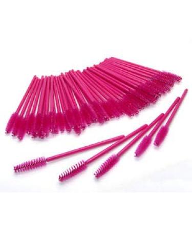 BNP 300 PCS Disposable Eyelash Brush Mascara Wands Applicator Spoolers Makeup Tool Pink (hot pink)
