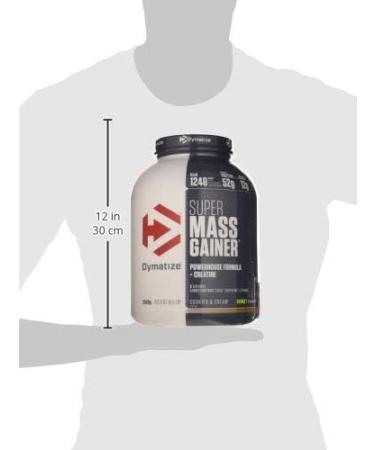 Dymatize Super Mass Gainer Cookies & Cream 2.9 kg Weight Gainer Powder + BCAA Carbohydrates and Casein - Buy Online on GoSupps.com