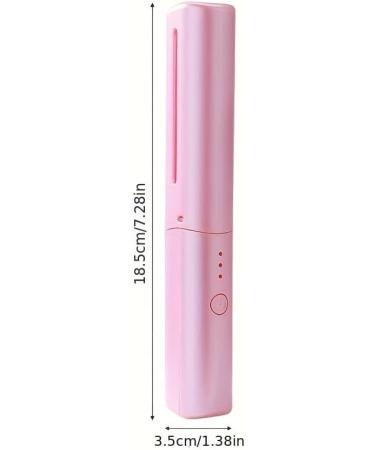 Rechargeable Mini Hair Straightener 2024 - Dual-Purpose Travel Brush for All Hair Types | Portable Cordless Flat Iron (A-Purple - Buy Online on GoSupps.com