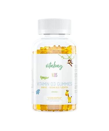 Vitabay vitamin D3 children - 120 vegan vitamin D 3 1000 he vitamin rubber - children vitamins rubber vitamin D children immune system strengthen children vitamin d rubber bears vitamin d3 d vitamin children 120 pieces (1 Pack)