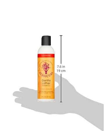 Gentle Lather Shampoo by Jessicurl - Vegan Sulfate-Free Cleansing Curly Hair Shampoo with Citrus Lavender - 8 Fl Oz - Buy Online on GoSupps.com