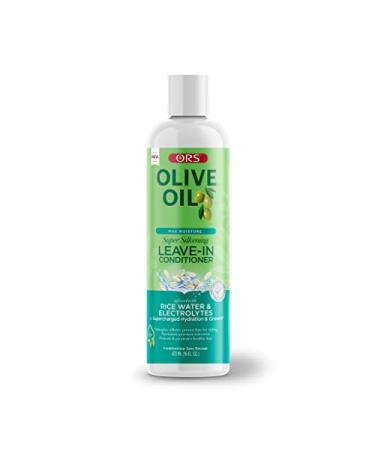 ORS Olive Oil Max MoistureLeave-In Conditioner with Rice Water and Electrolytes for Supercharged Hair Hydration (16.0 oz) Pack of 1
