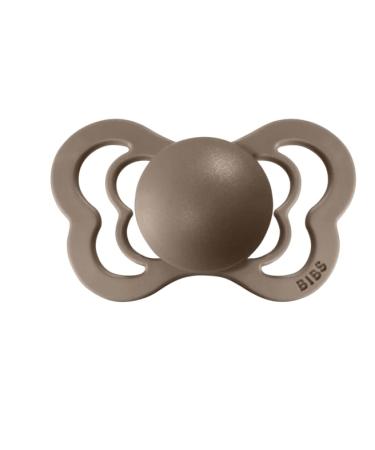 BIBS Couture Collection Pacifiers | BPA-Free Baby Soothers from Denmark | Set of 2 Vanilla/Dark Oak & Transparent | Size 0-6 Months - Buy Online on GoSupps.com