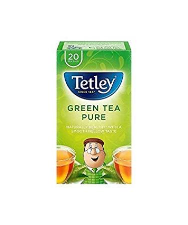 Tetley Tetley Pure Green Tea Bags 20 Tea Bags Per Pack - Pack of 6