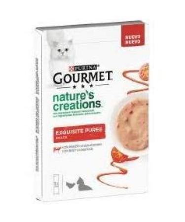 Purina Gourmet Nature's Creations Puree Snack Cat with Ox and Tomato 5 bags of 10 g Ox and Tomato 10 g (pack of 5)