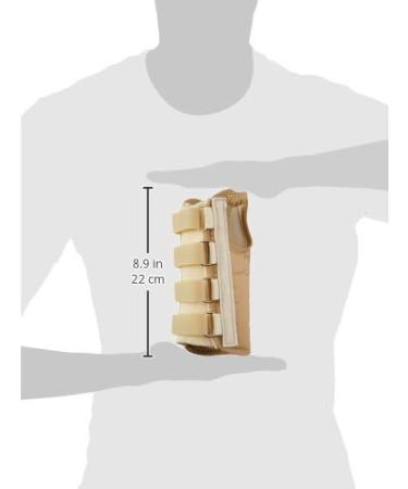 Rolyan Long Length Thumb Hole D-Ring Wrist Brace - Left Small Fixed Stabilizer for Arthritis & Tendonitis Recovery | International Shipping - Buy Online on GoSupps.com