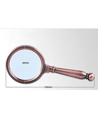 Glass Easy to Carry A Glass European Classical Optical Glass Bronze Handle Reading Enlarged Mirror 80mm 10 Times Magnifier Magnifier for Reading Made in China - Buy Online on GoSupps.com