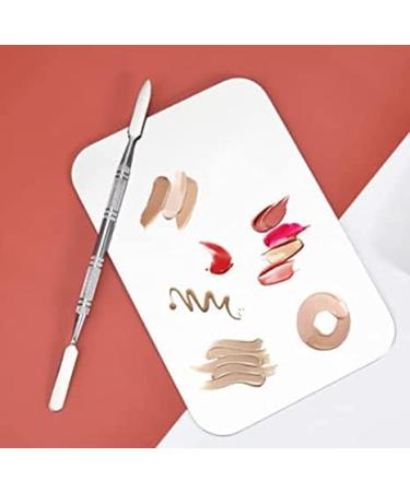 Stainless Steel Cosmetic Plate Stainless Steel Makeup Palettes Mixing Palette for Makeup Professional Spatula Cosmetic Tool Rectangle Shape Foundation Mixing Plate Makeup Mixing Palette with Spatula - Buy Online on GoSupps.com