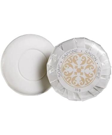  LEONE SRL Pack of 100 Disposable Hotel Soaps 15g Round Courtesy Line for Hotel and B&B Mini Soap Body - Buy Online on GoSupps.com