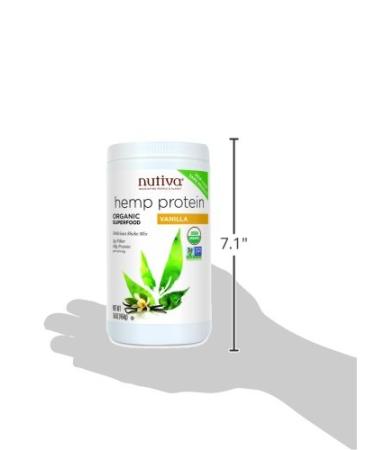 Nutiva Organic Cold-Pressed Hemp Seed Protein Powder - Vanilla Flavor, 16 oz - Buy Online on GoSupps.com