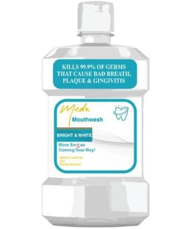 Bright & White-Medz Mouthwash | Refreshing Oral Care for a Radiant Smile - International Shipping Available - Buy Online on GoSupps.com