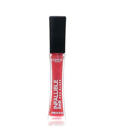 L'Oreal Paris Infallible 8 HR Pro Gloss  Cherry Flash  0.21 fl. oz. Cherry Flash 1 Count (Pack of 1)