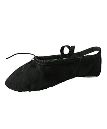 Nexete Men Ballet Dance Yoga Gymnastics Split-Sole Canvas Adult Shoes Slipper 9 Black