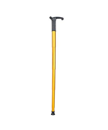 Walking Stick Adjustable Cane Elderly Go Out Non-Slip Crutch Aluminum Alloy Portable Walker Gold powerfully