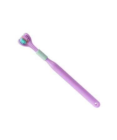 Dajidafu toothbrush with three heads depth cleaning for complete oral hygiene toothbrush with three plastic heads for tooth cleaning 418 Dream Purple AD