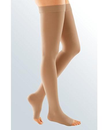 Medi Duomed Soft Class 3 25 - 35 mmHg Thigh Hold Ups Open Toe S Sand