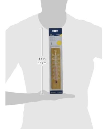 TFA Dostmann Analogue Indoor Outdoor Thermometer - Weatherproof & High Accuracy - 12.1054.01 - 200mm Oak Design - Buy Online on GoSupps.com