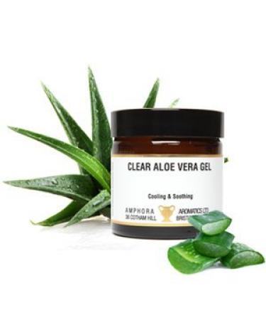 Aloe Vera Clear Gel - in a 60ml amber glass jar by Amphora Aromatics Perfect for cooling skin after over exposure to the elements. Keep in the fridge for an even better cooling effect - Paraben free