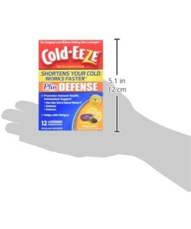 Cold-EEZE Plus Defense Cold-Shortening Lozenges 12 Count - Citrus Elderberry Flavor (Pack of 1) - Buy Online on GoSupps.com
