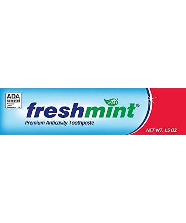 144 Tubes Freshmint 1.5 oz Premium Anticavity Fluoride Toothpaste - ADA Accepted | International Shipping Available - Buy Online on GoSupps.com